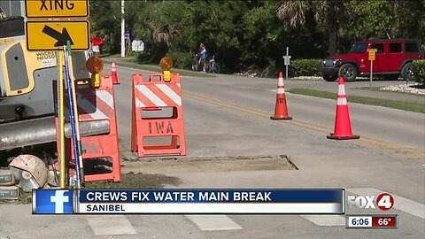 Water main break on Sanibel causes lane closure on Tarpon Bay Road