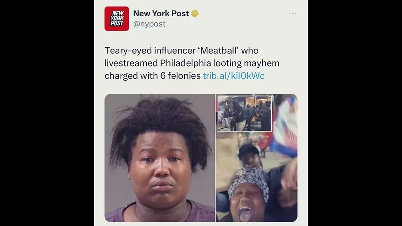 BLM Rioter Meatball's Lawyer Cries RACISM Over Media Backlash Against Her Inciting Philadelphia Loot