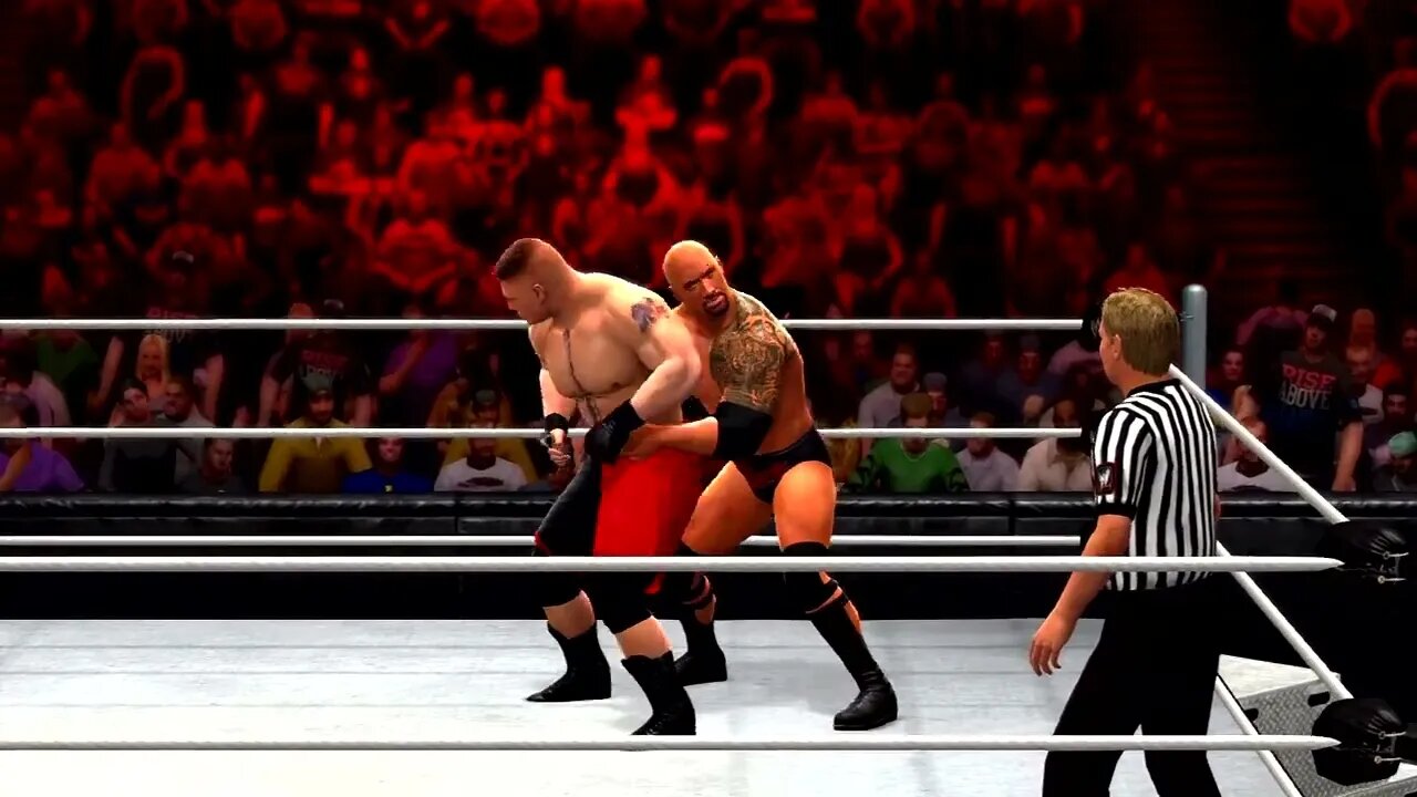 WWE '13 Gameplay Brock Lesnar vs The Rock