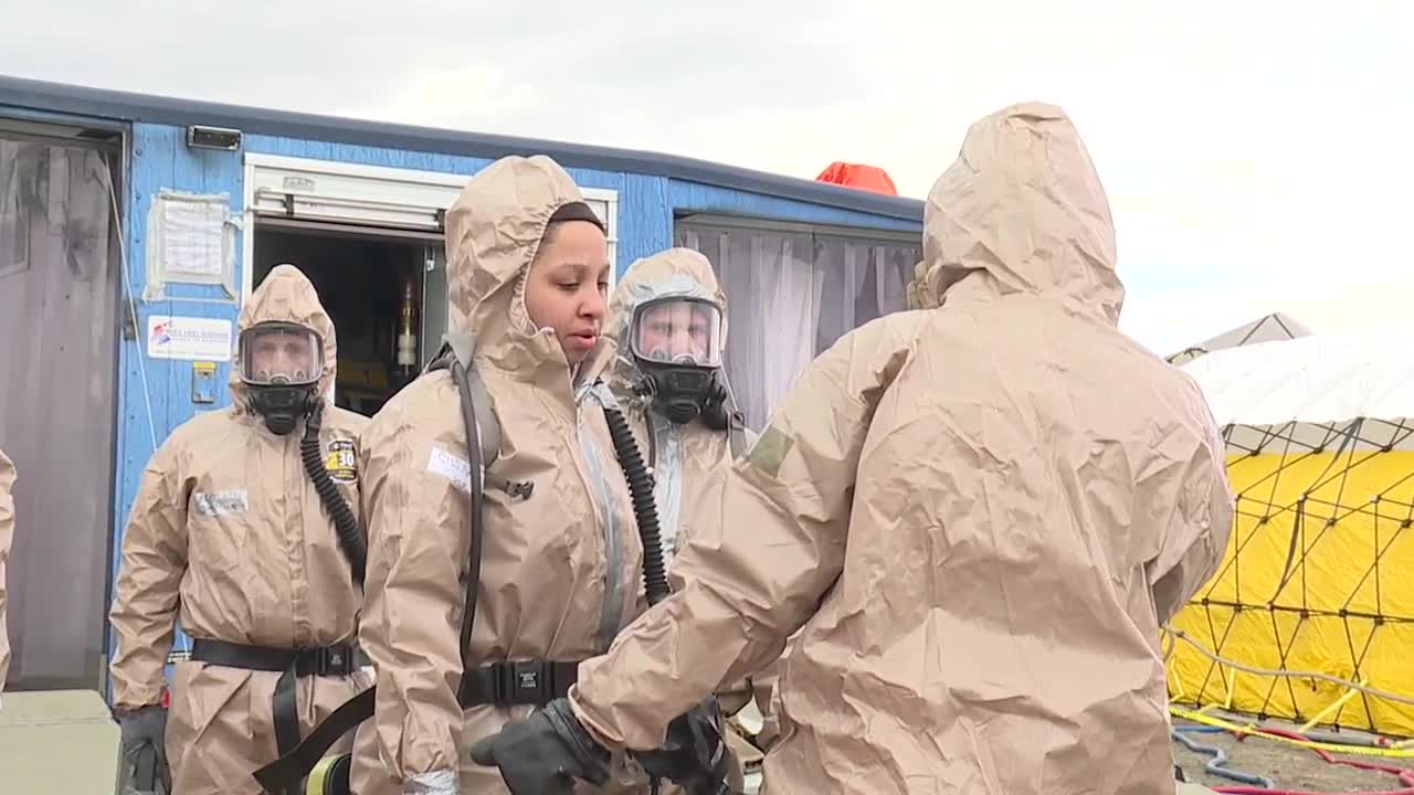 Idaho Army National Guard train at disaster simulation