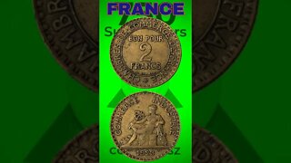 France 2 Francs 1923. #shorts #coinnotesz #viral