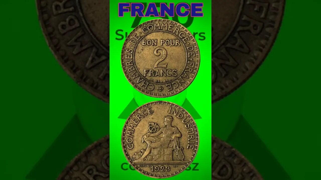 France 2 Francs 1923. #shorts #coinnotesz #viral