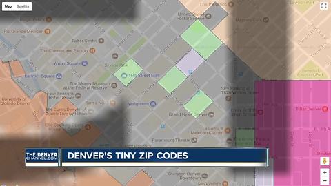 Why does Denver have extra zip codes to cover only single blocks?