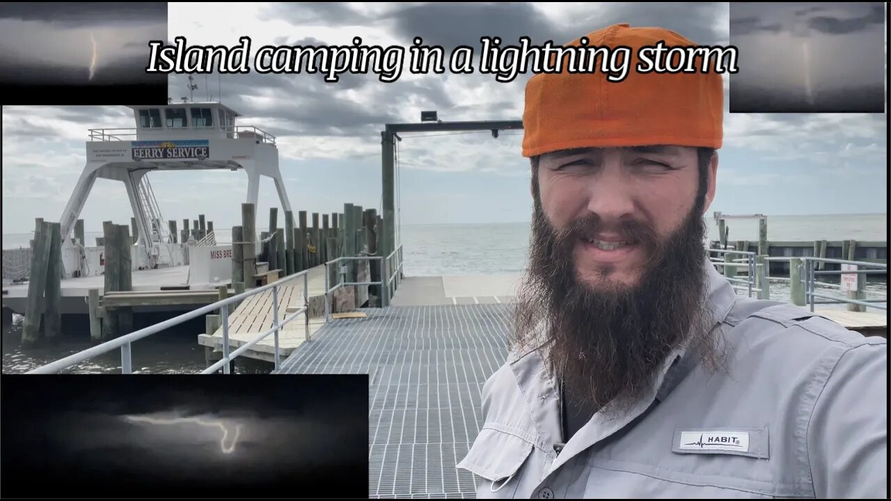 Camping an ocean island in a lightning storm