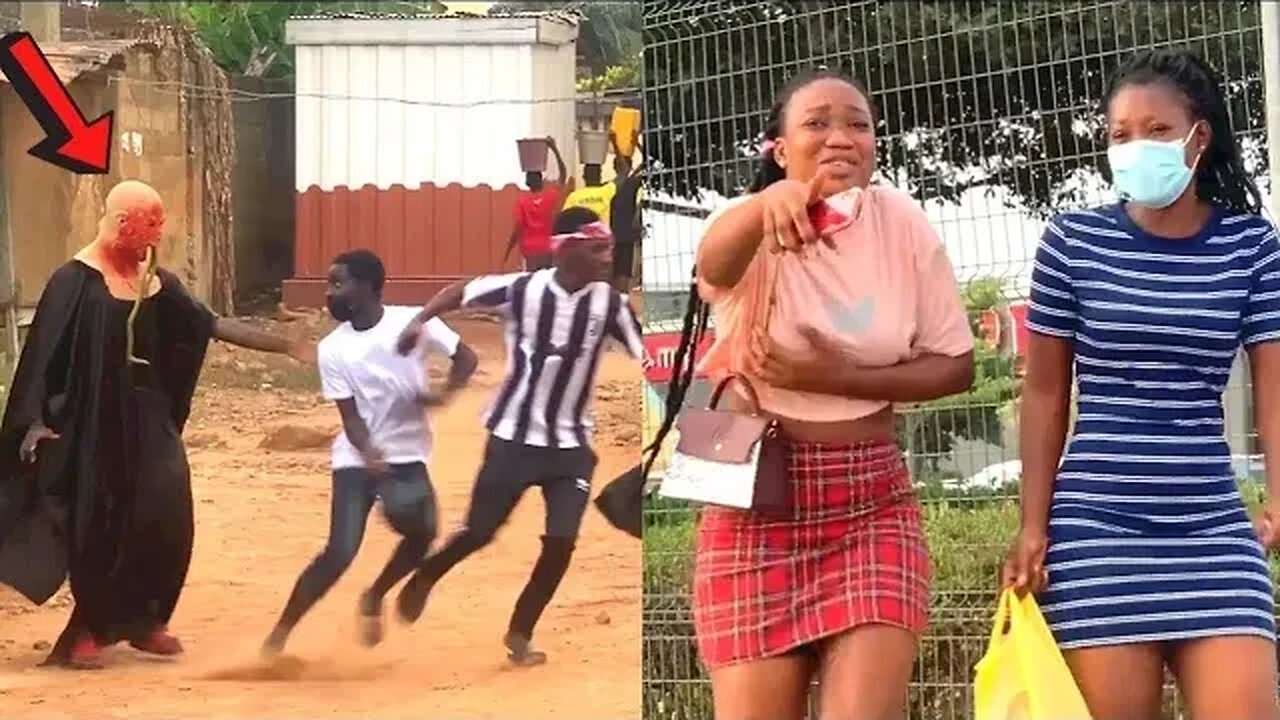 African Ladies Go Crazy When They Saw Bushman Scare Prank Ultimate Reaction !!! 🤣🤣🤣🤣