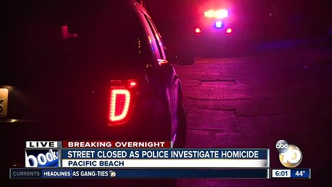 Pacific Beach street closed as police investigate homicide