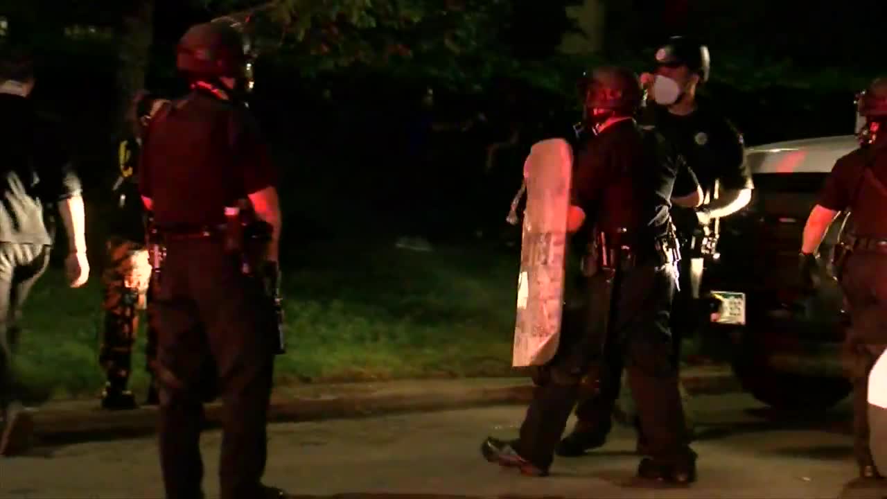 Raw video: Protesters detained by police at Denver rally