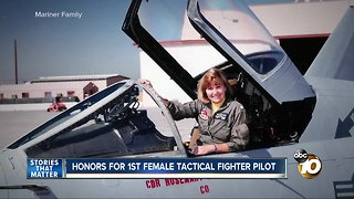 Honor for 1st female tactical fighter pilot