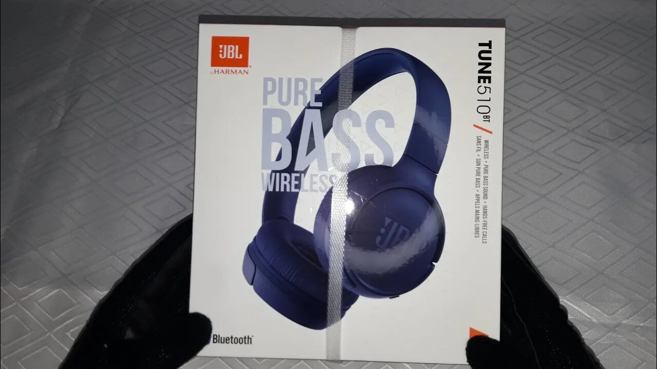 Fone de Ouvido Bluetooth JBL Tune 510BT Pure Bass on-ear, sem fio Azul T510BTBBLU, Unboxing!