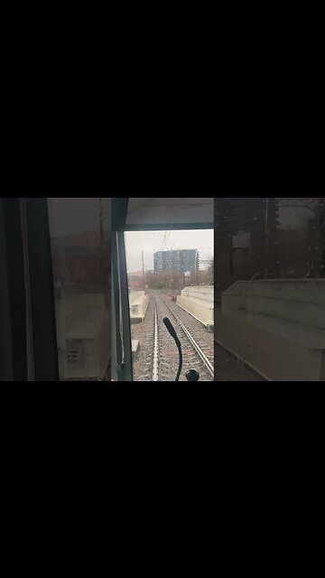 Manchester Metrolink tram reverse drivers eye view
