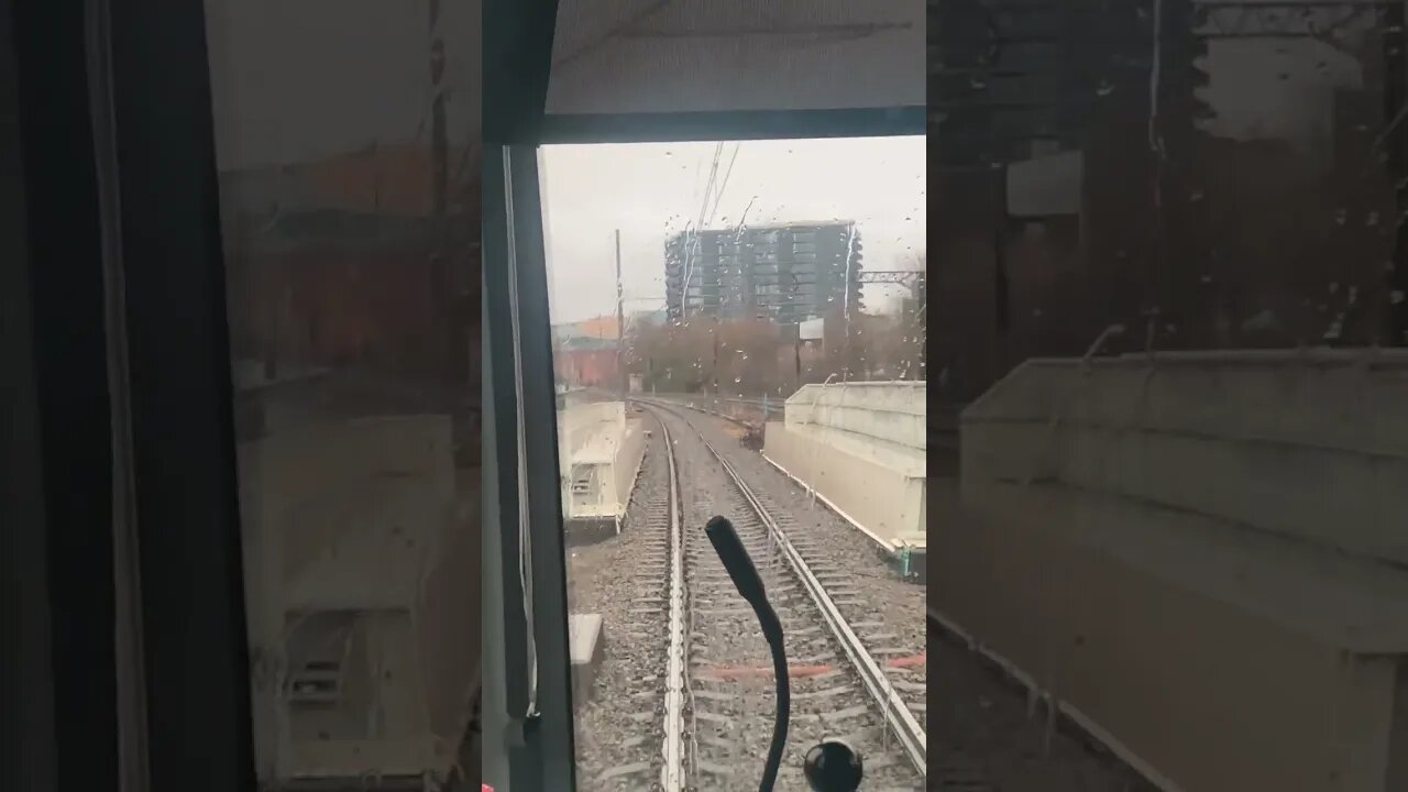 Manchester Metrolink tram reverse drivers eye view