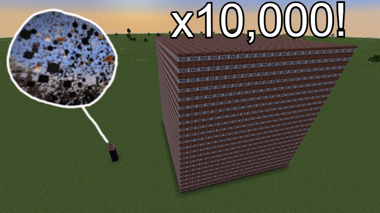 Exploding 10,000 Spiral TNTs at once!