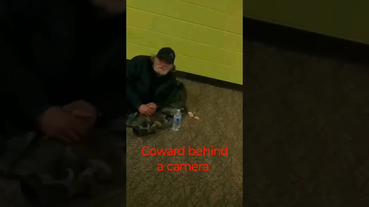 Coward hides behind camera, #shortsvideo