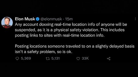 Elon Musk Announces SUSPENSION to Users That Dox