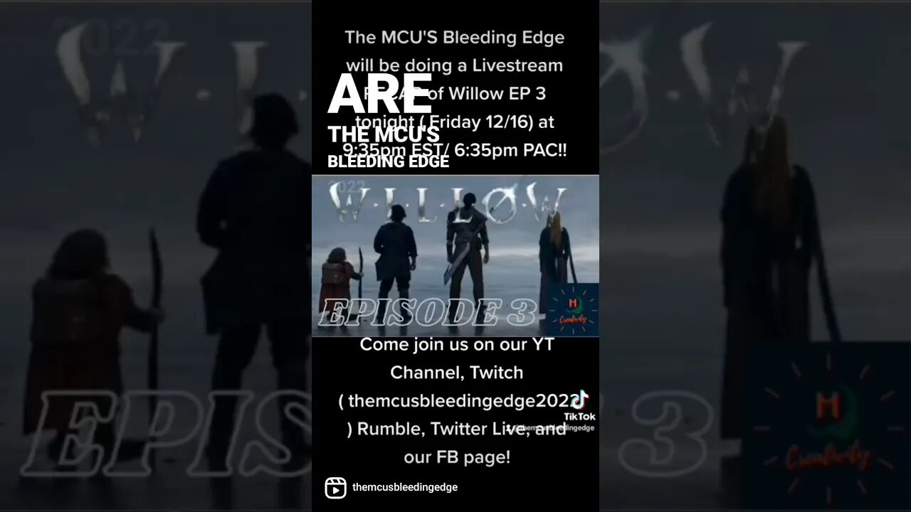 Willow EP 3 RECAP + BREAKDOWN Friday evening ( Tonight!! 12/16) at 9:35pm EST/ 6:35pm PAC, LIVE!