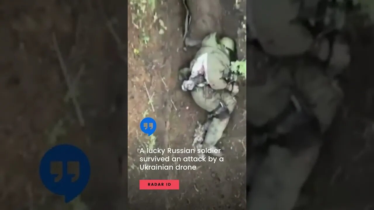 A lucky Russian soldier survived an attack by a Ukrainian drone