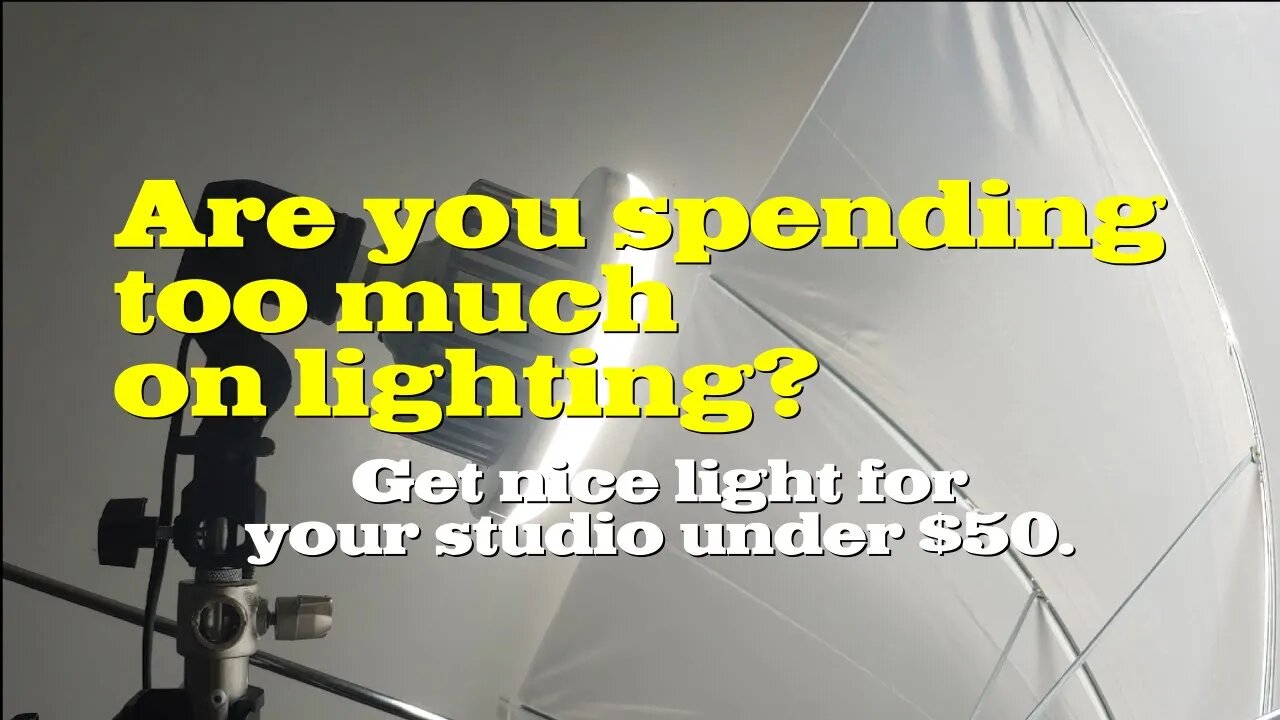 Are you spending too much on lighting? Good lighting for your studio under $50.