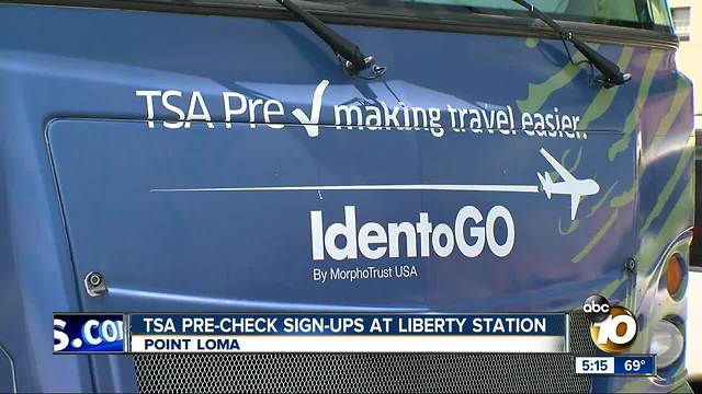 TSA Pre-check sign-ups at Liberty Station