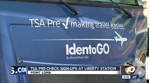 TSA Pre-check sign-ups at Liberty Station