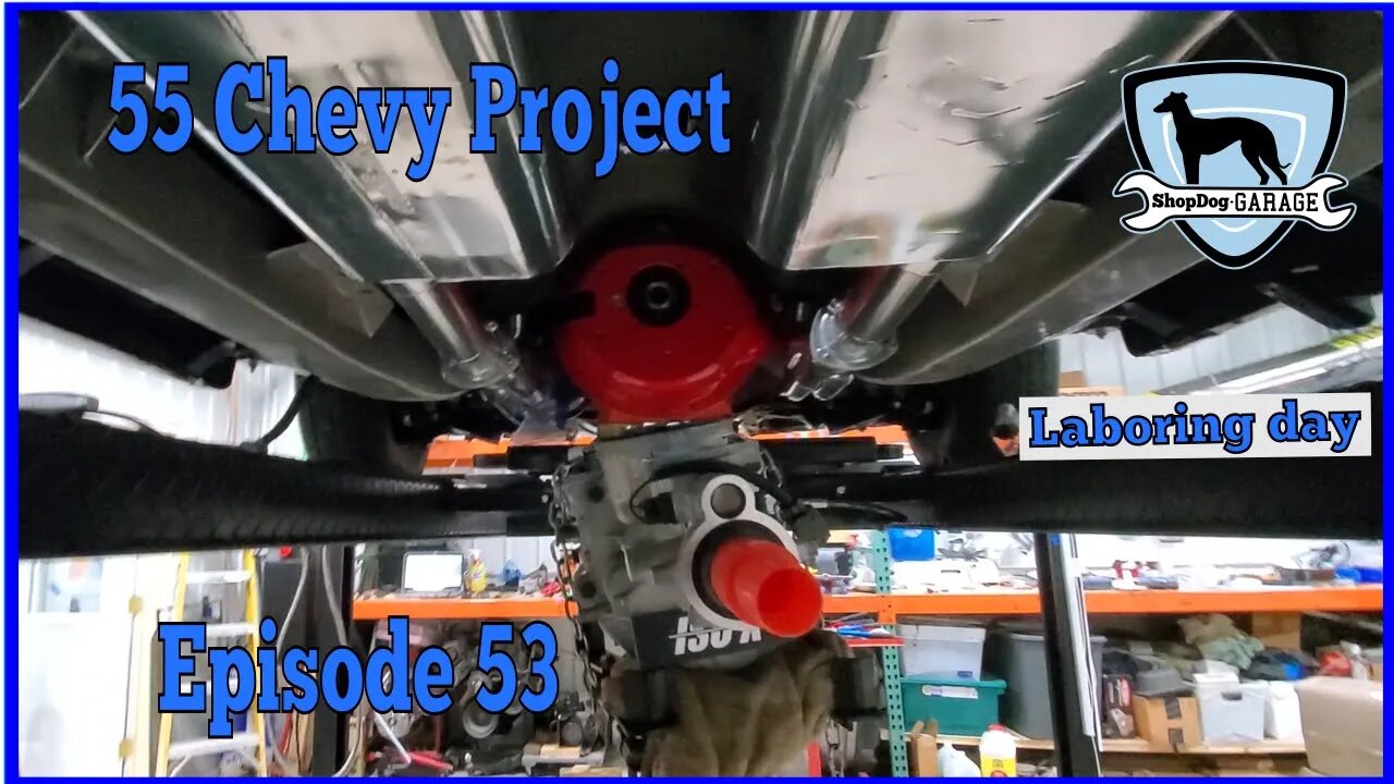 The 55 Chevy project part 53: Finally on the lift!