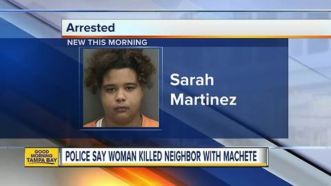 Woman brutally murdered neighbor with machete