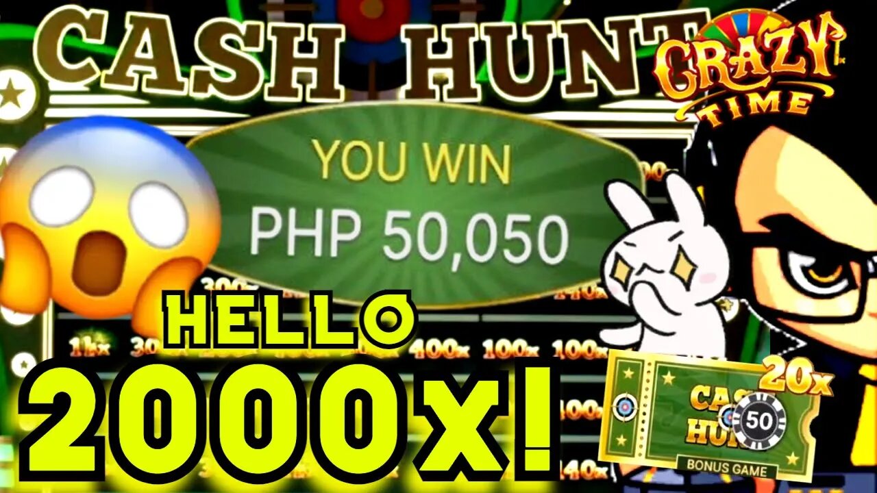 CRAZY TIME - YUNG NAKADALI KA NG 1,000X SA CASH HUNT 😱 INSTANT 50K WIN FOR TODAY'S VIDEO! 😍