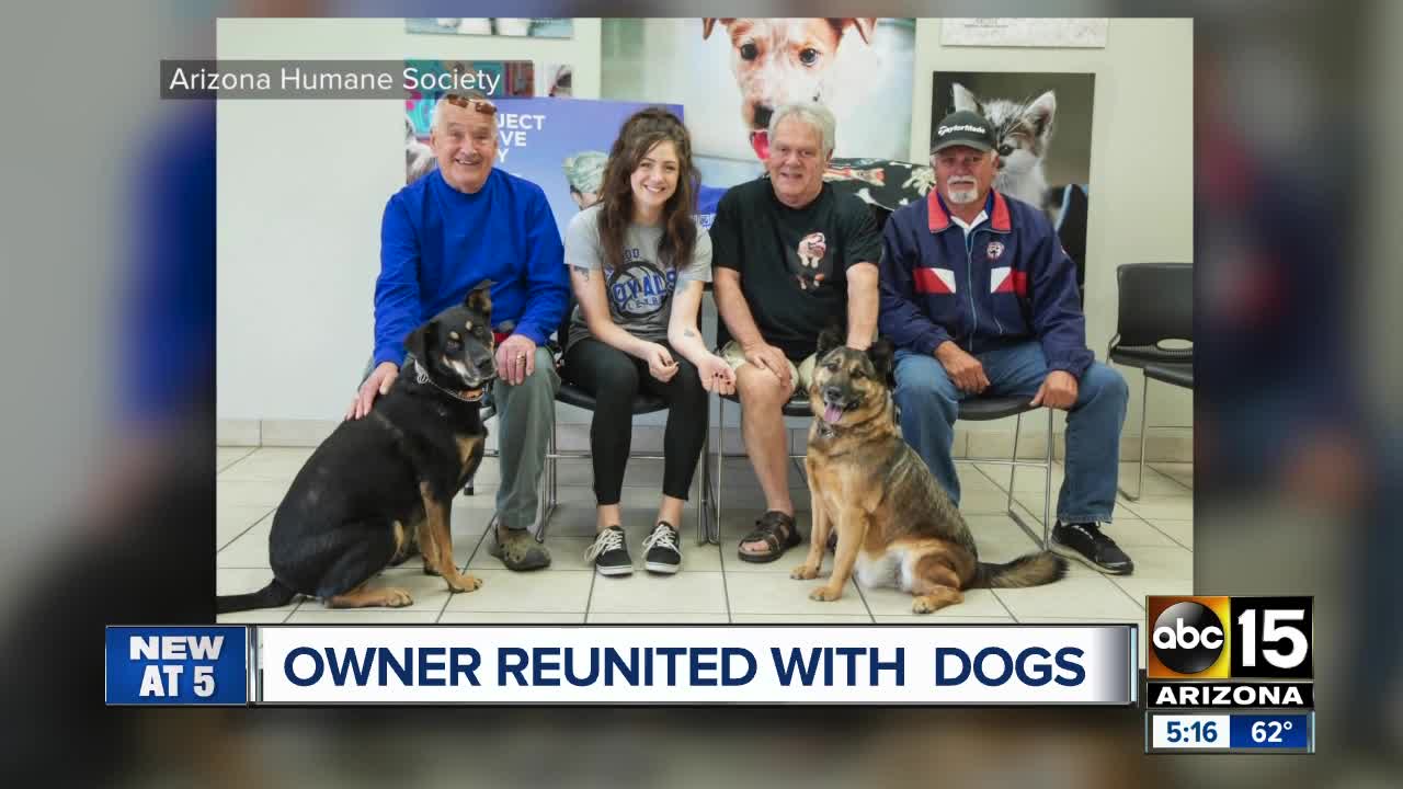 Valley service member reunited with dogs