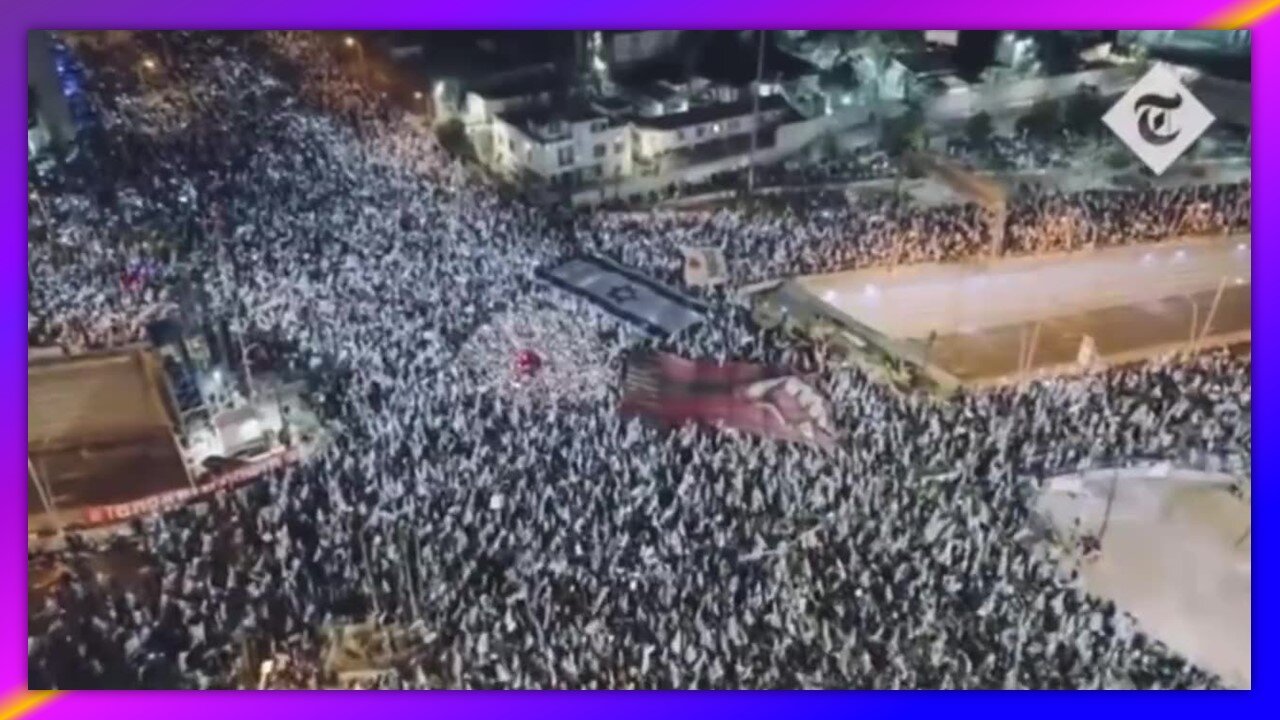 MASSIVE PROTEST CALLING FOR WAR BENJAMIN NETANYAHU (BIBI) TO RESIGN