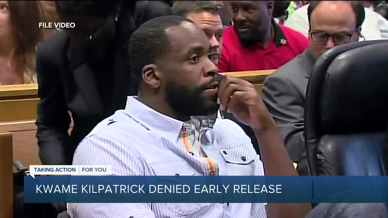 Kwame Kilpatrick denied early release