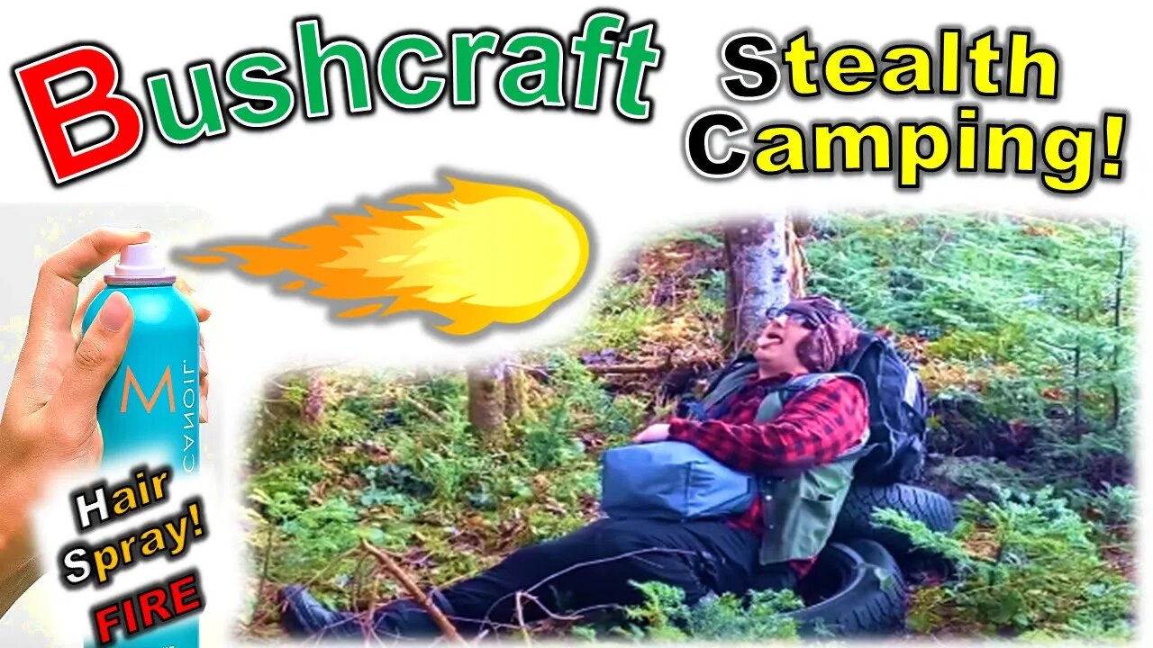 Hairspray Bushcraft Fire | Sleeping Under a Tree!