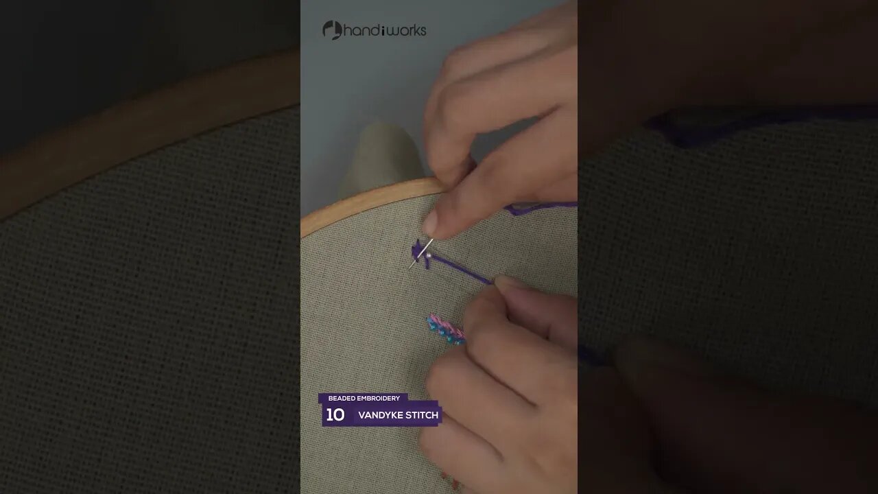 Beaded embroidery stitch - Hand Embroidery Tutorial| #embroidery