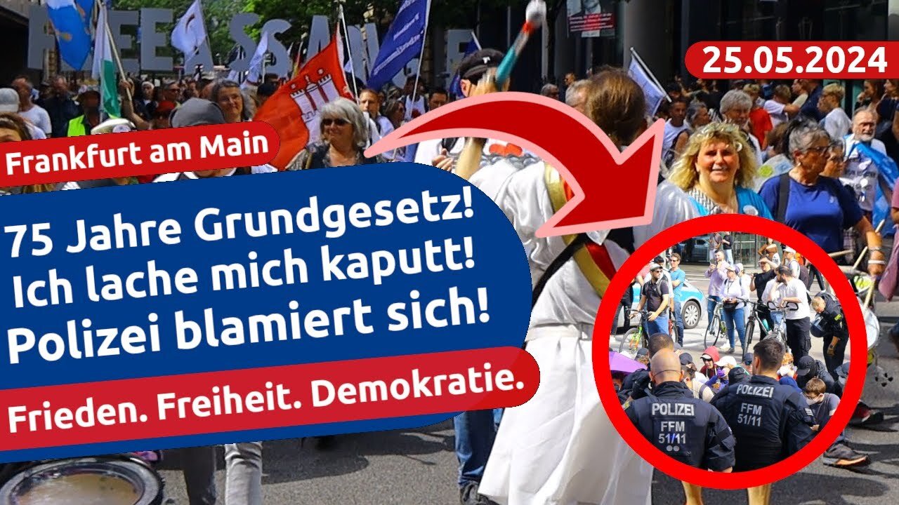 75 Jahre Grundgesetz! Ich lache mich kaputt! Polizei blamiert sich! 🇩🇪@Sascha Schmitz🙈