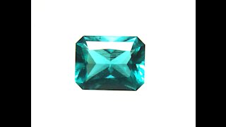 Hydrothermal Beryl with Color of Paraiba Tourmaline Octagon Radiant Cut