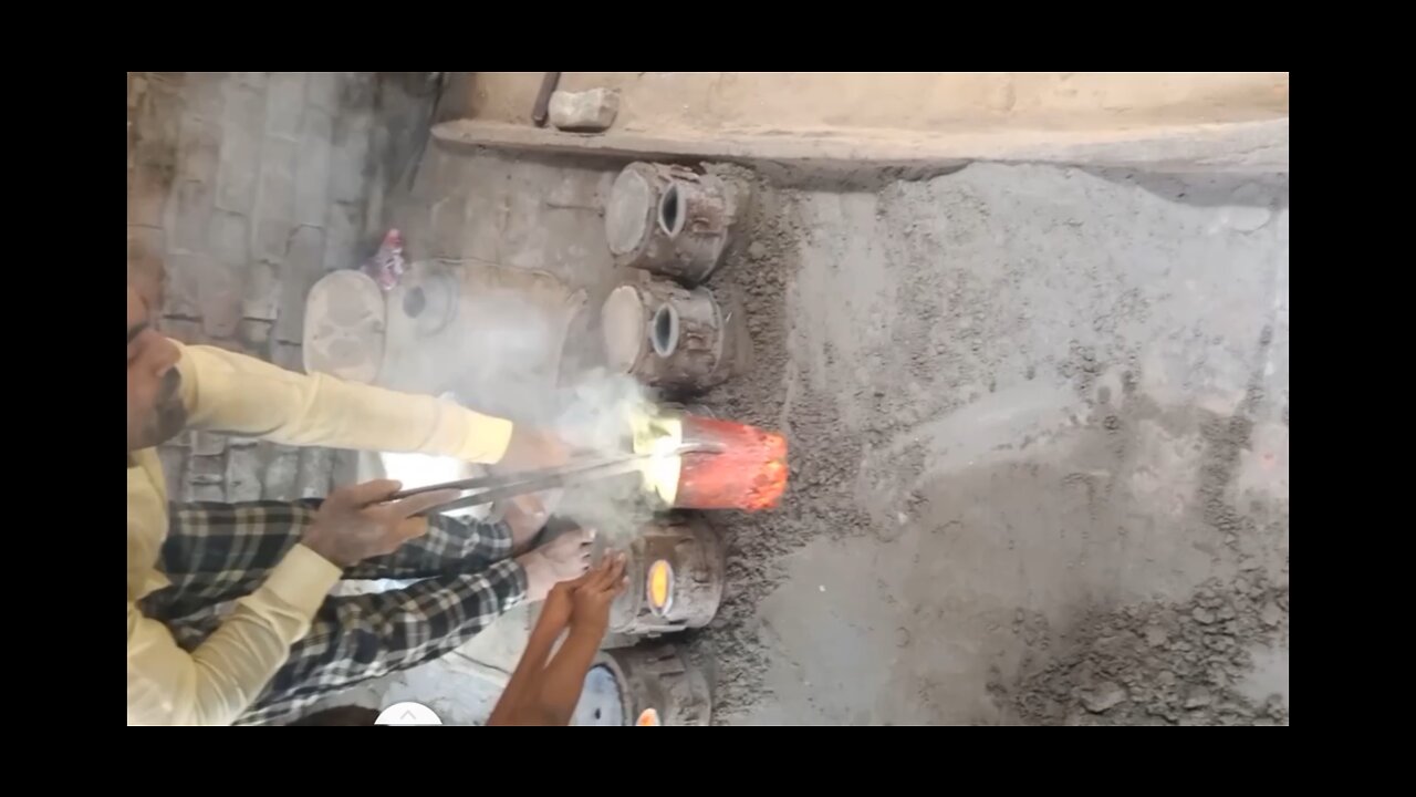 metal casting process. brass casting process