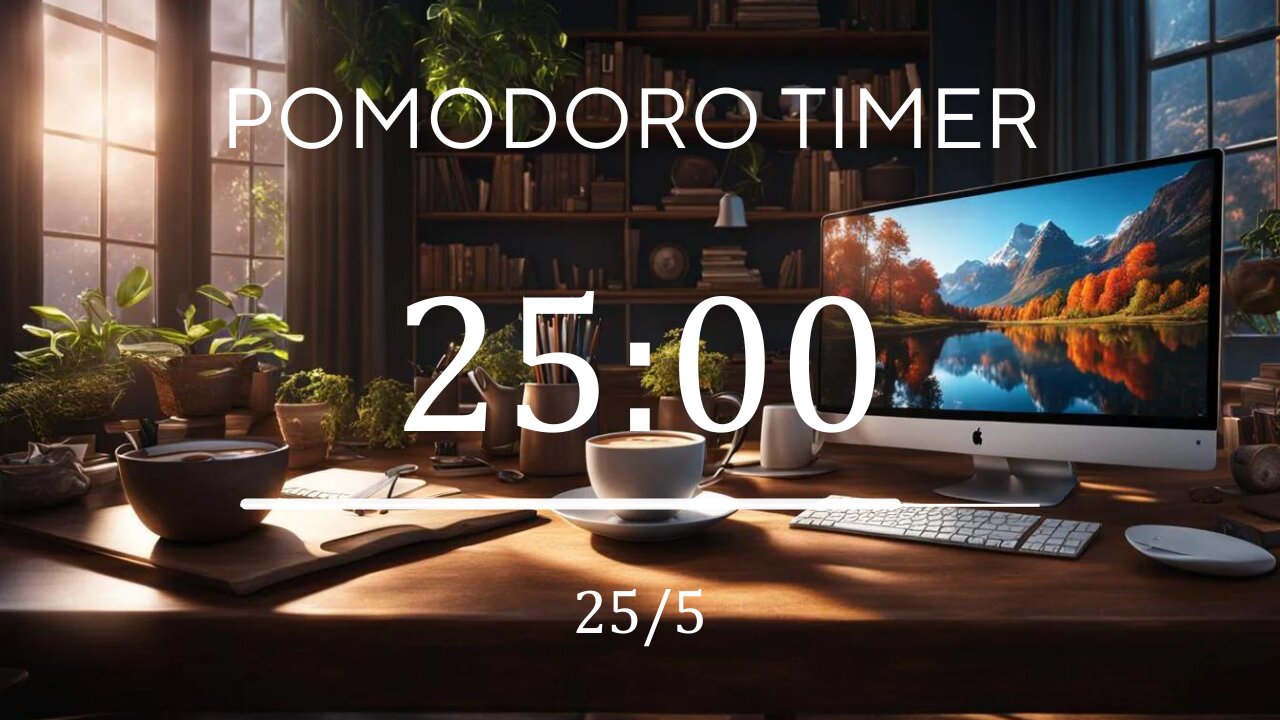 25/5 Pomodoro Technique🍃 Jazz music + Frequency for Relaxing, Studying and Working 🍃