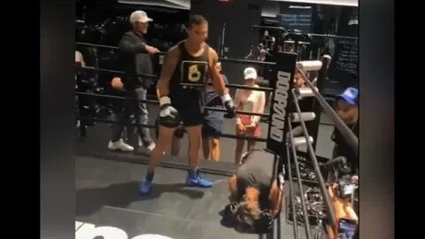 Vitor Belfort drops Bryce Hall twice in brutal spar