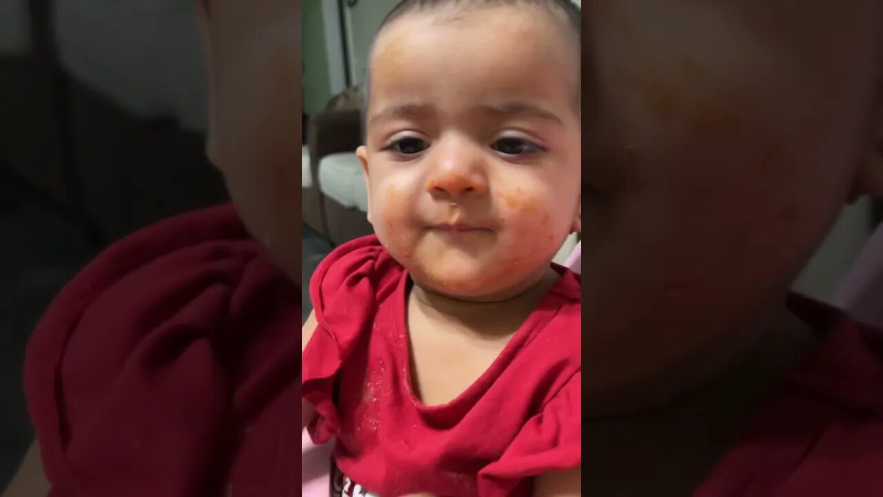 Princess Eshaal eating burrito pizza #baby #eating #pizza 
