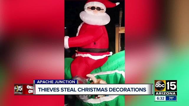 Thieves steal Christmas decorations from Apache Junction yard