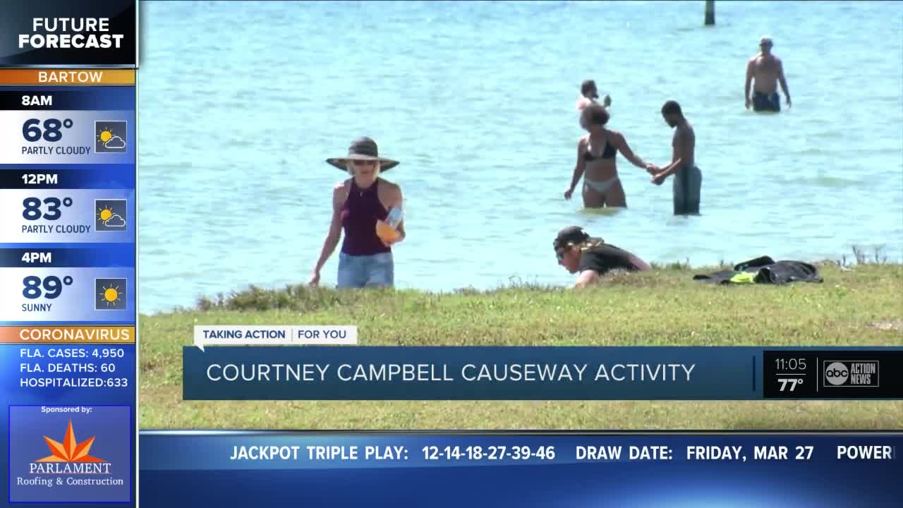 Lots of activity still at Courtney Campbell Causeway