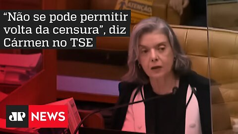 Cármen Lúcia se diz contrária à censura, mas concorda com medida contra Brasil Paralelo