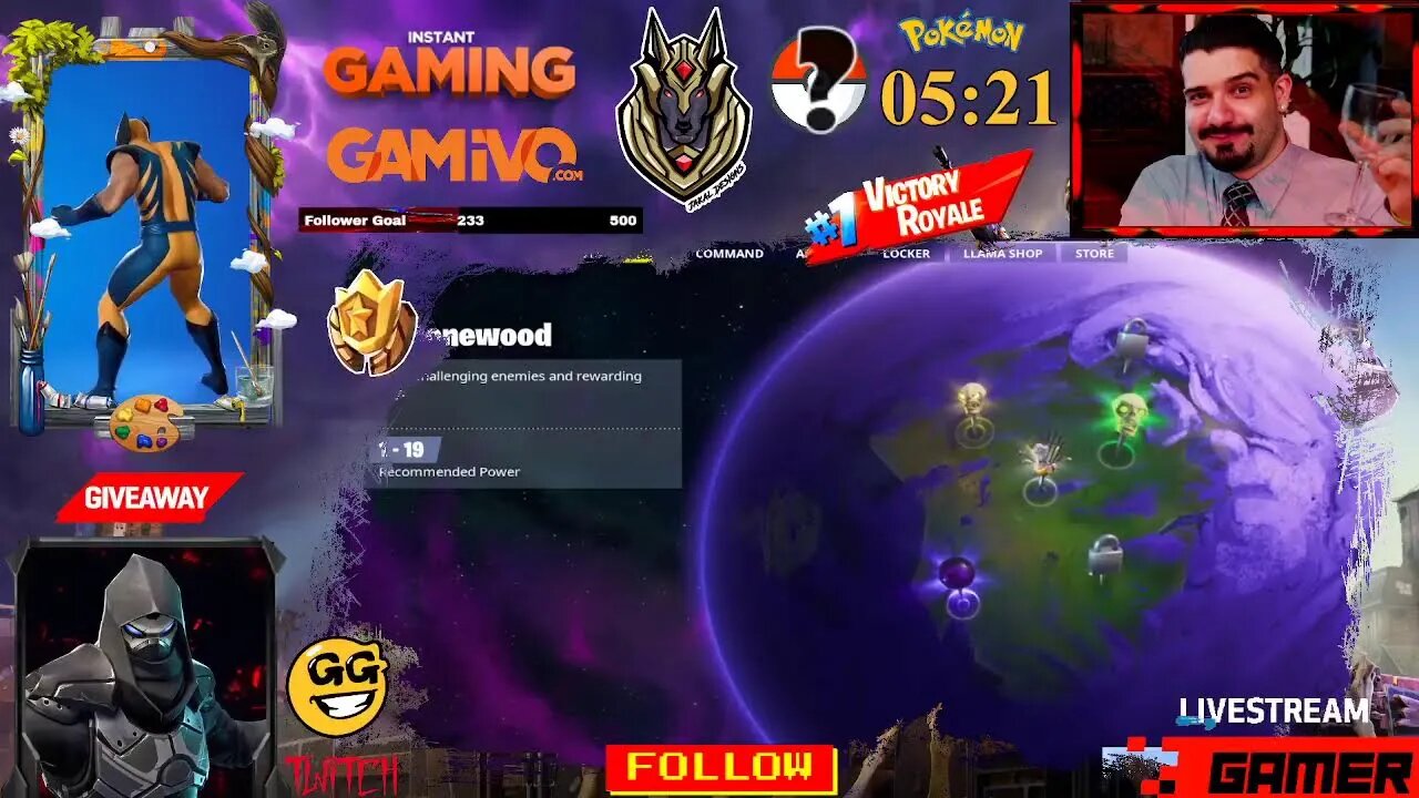 Fortnite / !Giveaway / 1 Shiny / Pokemon and RPG Chat Games / Nov-11-2022 [EN/PT]