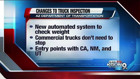 Arizona to use new system to check big rigs entering state