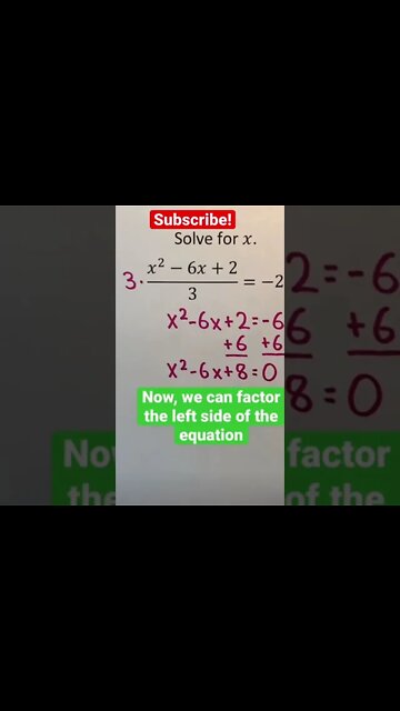 Can you solve this quadratic algebraic equations? #algebra #shorts