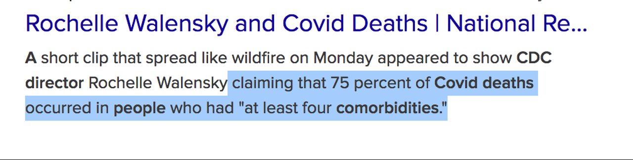 Ivermectin Doctor findings, CDC director #Walensky cv deaths and those with 4 comorbidities