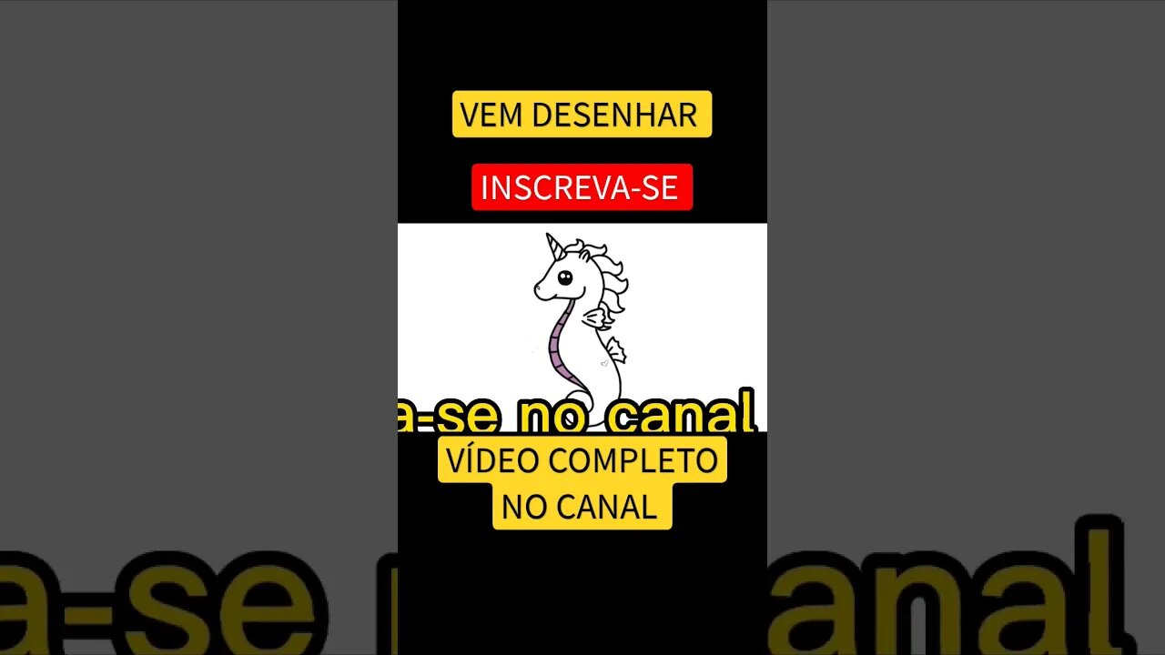 COMO DESENHAR CAVALO MARINHO UNICÓRNIO KAWAII FÁCIL #desenho #shorts #desenhofacil #desenholivre