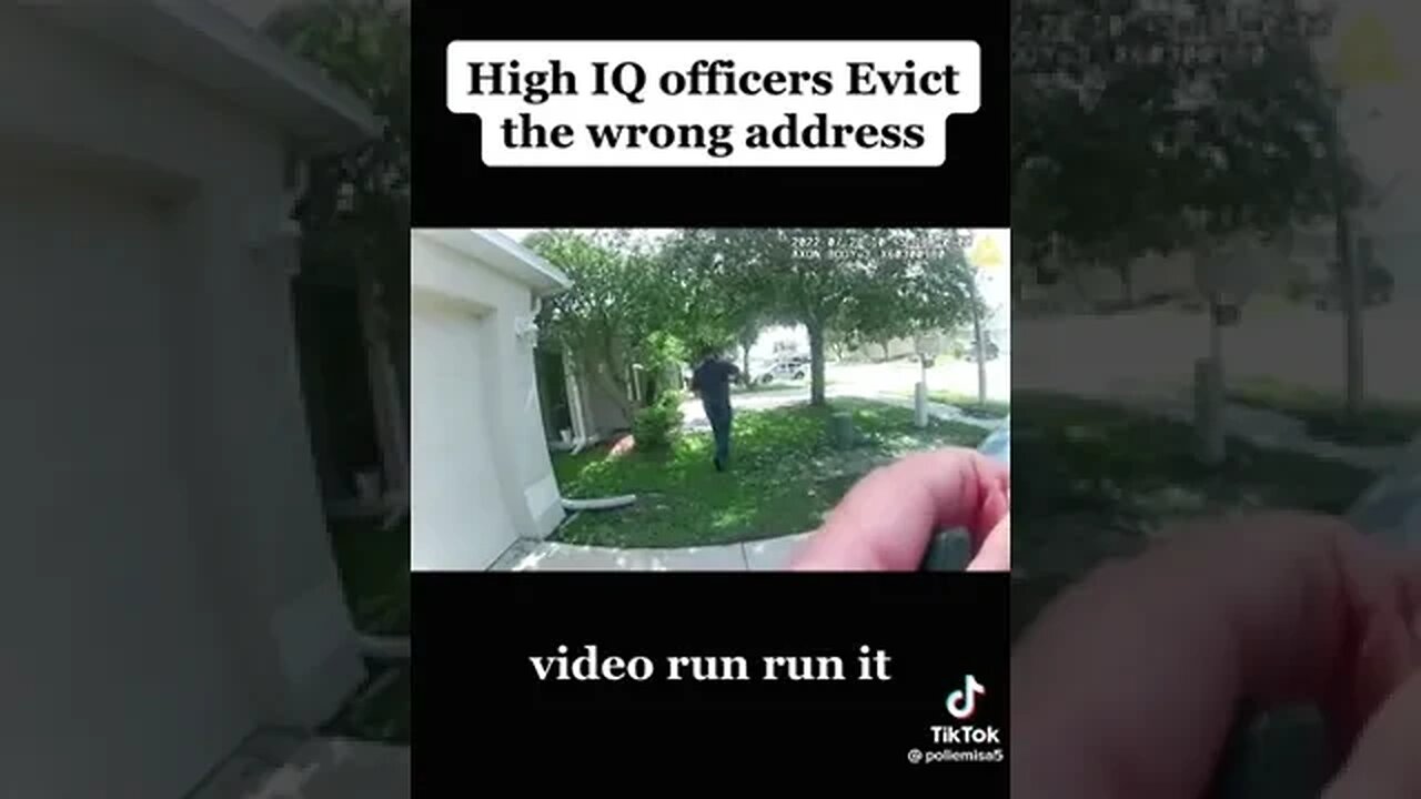 Cops try to evict wrong address 🤦‍♀️ #cops #crazy part 2