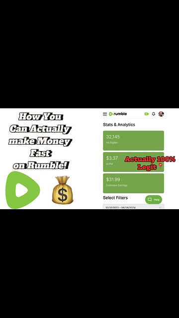 HOW TO MAKE MONEY ON RUMBLE💰(ACTUALLY 100% LEGIT)