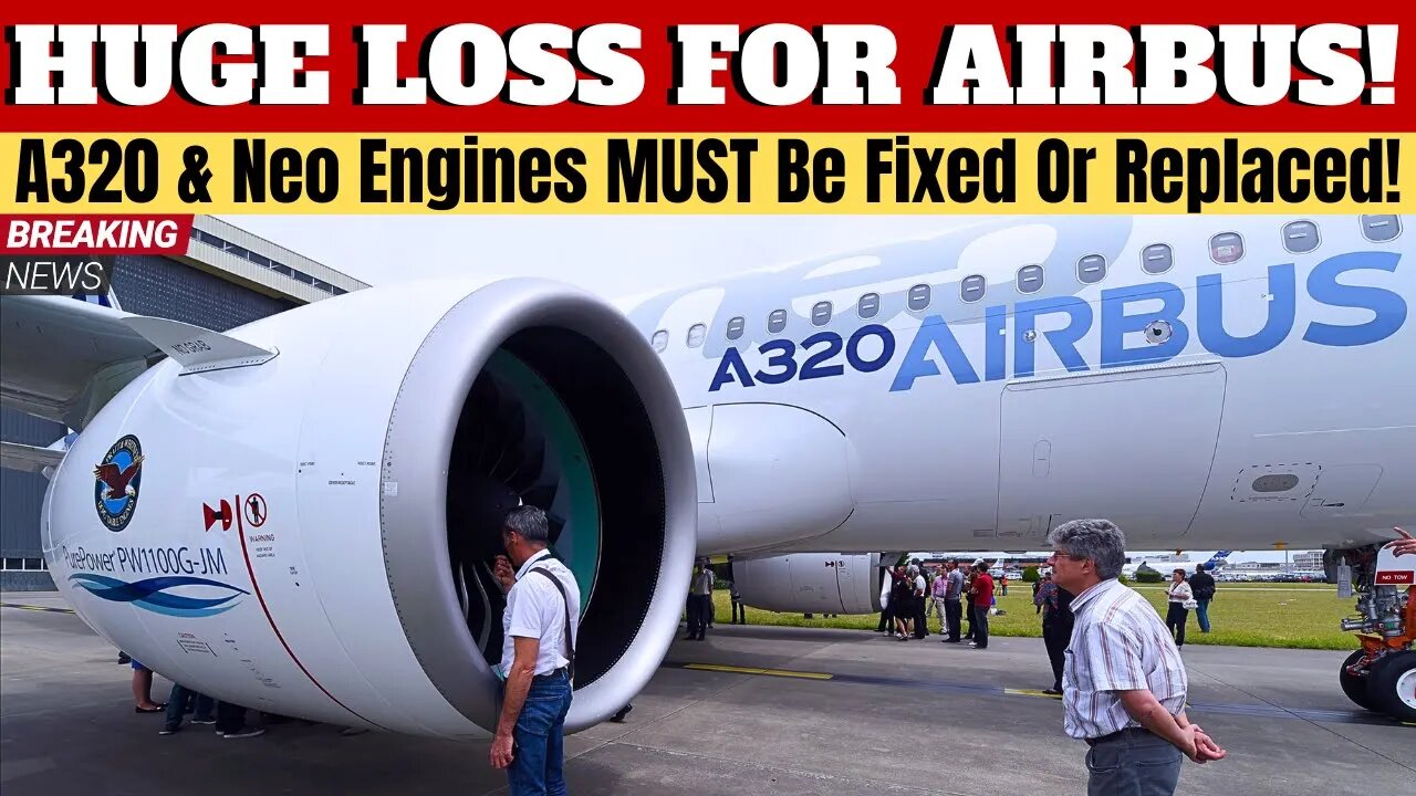 HUGE LOSS For Airbus. Every A320 neo-Family Jet P&W GTF Engine Will Have To Be PULLED And Repaired!