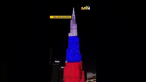 Burj Khalifa showcased colors of the Russian flag