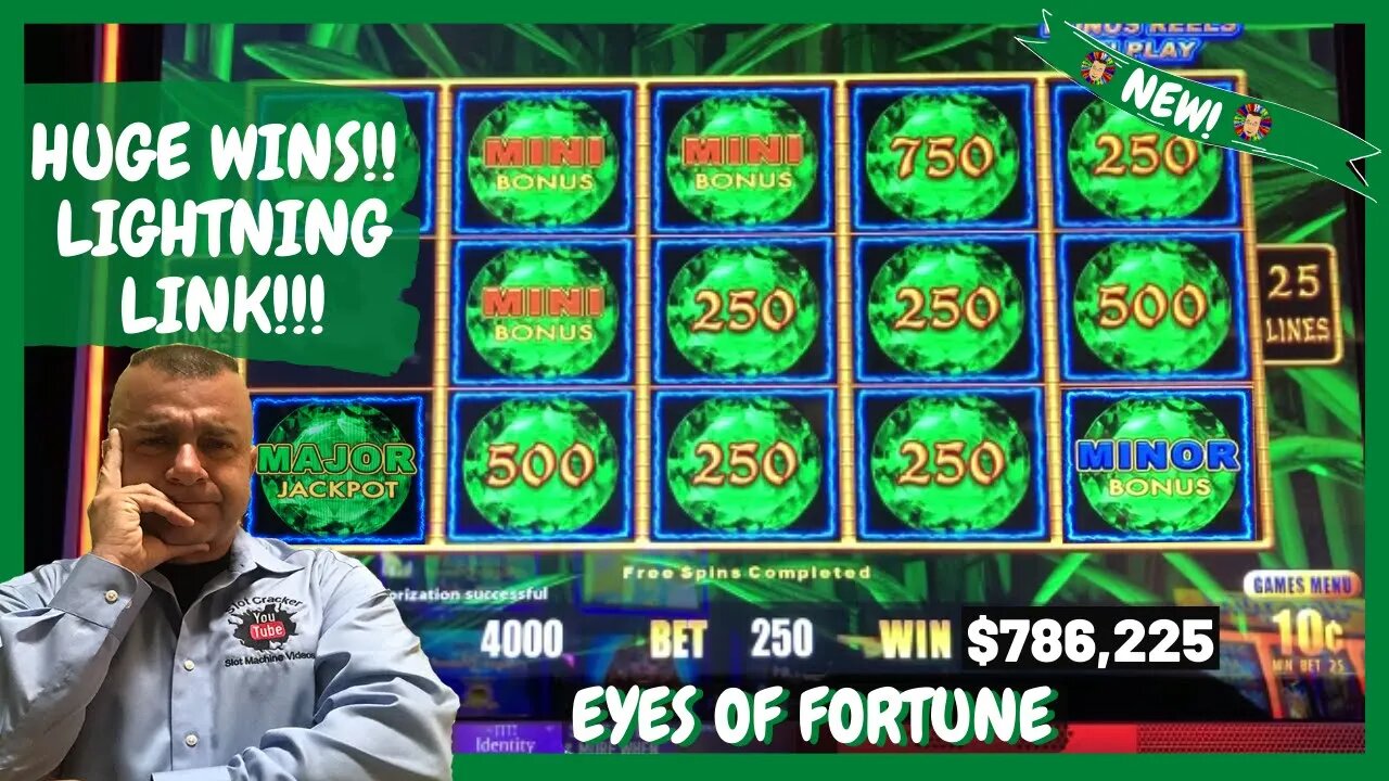 💥Biggest Jackpot On The Internet! Lightning Link Eyes Of Fortune💥